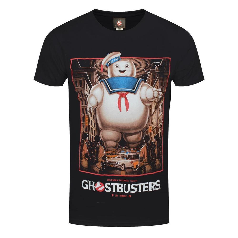 Ghostbusters Stay Puft Mens Black Tshirt